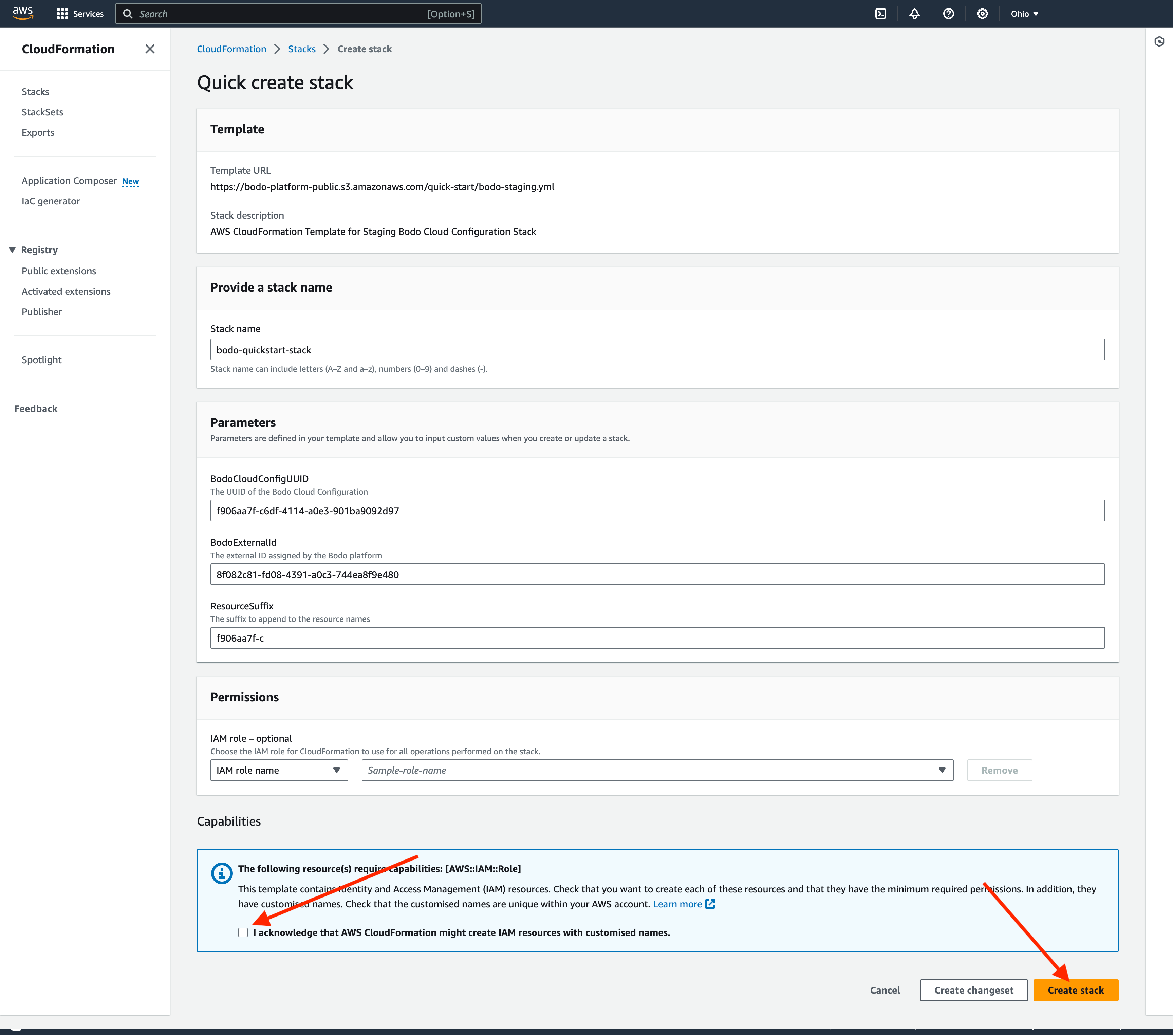 CloudFormation Page